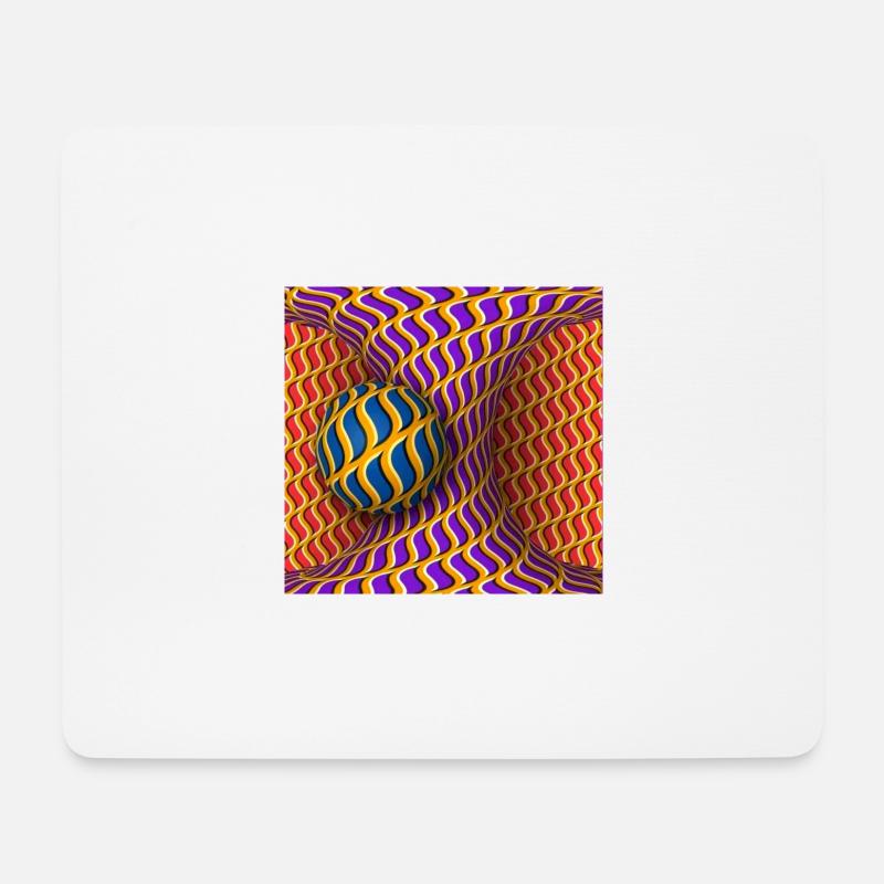 Optische Täuschung - Mousepad (Querformat) - Weiß