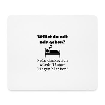 Willst du mit mir gehen? - Mousepad (Querformat) - Weiß - Vorne