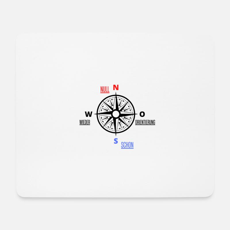 Keine Orientierung - Kompass - Mousepad (Querformat) - Weiß