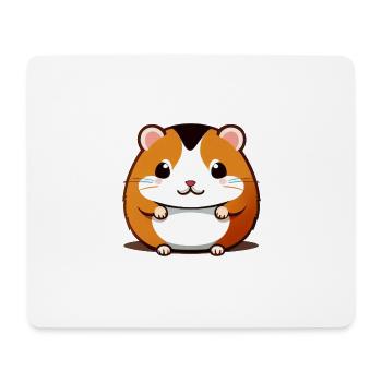 Niedliche Cartoon Hamster Liebe Haustier 1 - Mousepad (Querformat) - Weiß - Vorne