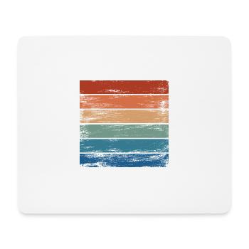 Retro Rainbow Distressed Background Motif - Mouse Pad (horizontal) - white - Front