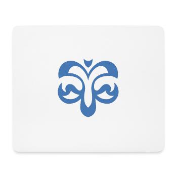 Signe tribal ésotérique de couleur bleue - Tapis de souris (format paysage) - blanc - Devant