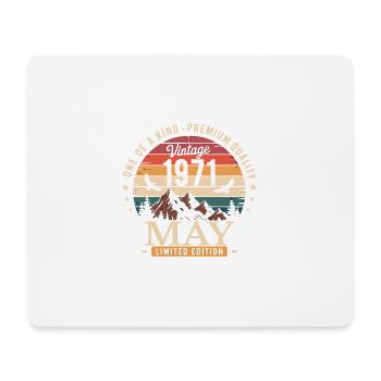 Vintage May 1971 Birthday May 1971 - Mouse Pad (horizontal) - white - Front