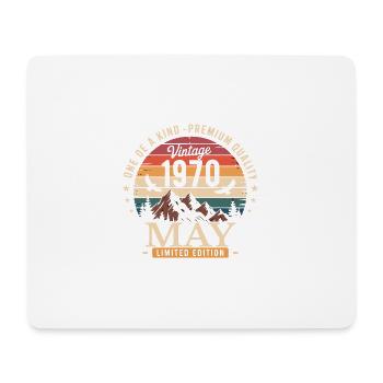 Vintage Mai 1970 Geburtstag Mai 1970 - Mousepad (Querformat) - Weiß - Vorne