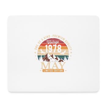 Vintage Mai 1978 Anniversaire Mai 1978 - Tapis de souris (format paysage) - blanc - Devant