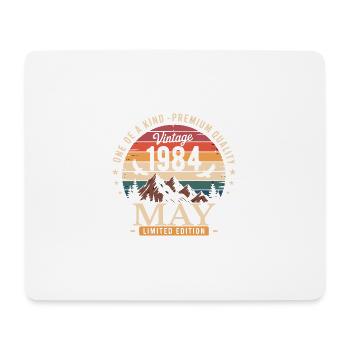 Vintage May 1984 Birthday May 1984 - Mouse Pad (horizontal) - white - Front