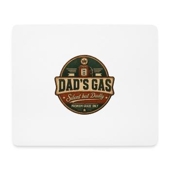 Papa Gaz - Silencieux mais Redoutable Vintage - Tapis de souris (format paysage) - blanc - Devant