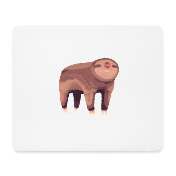 Faultier Illustration - Mousepad (Querformat) - Weiß - Vorne
