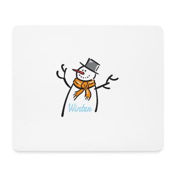 Winter - Mousepad (Querformat) - Weiß - Vorne