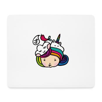 Bla - Mousepad (Querformat) - Weiß - Vorne