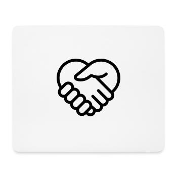 handshake - Tapis de souris (format paysage) - blanc - Devant