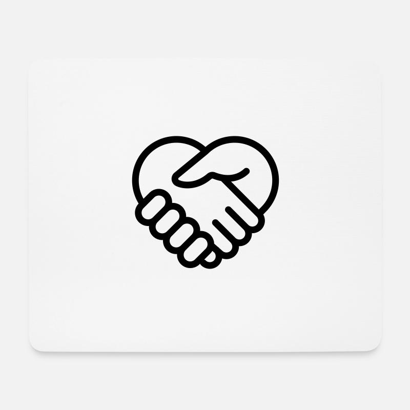 handshake - Tapis de souris (format paysage) - blanc