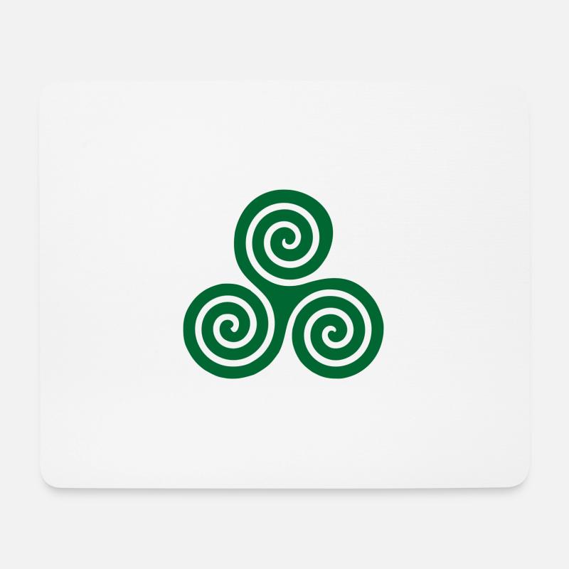Triskelion grün - Mousepad (Querformat) - Weiß
