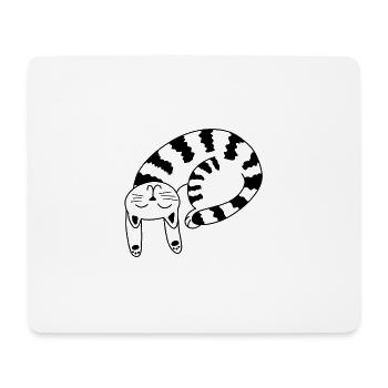 Lineart pour chat - Tapis de souris (format paysage) - blanc - Devant