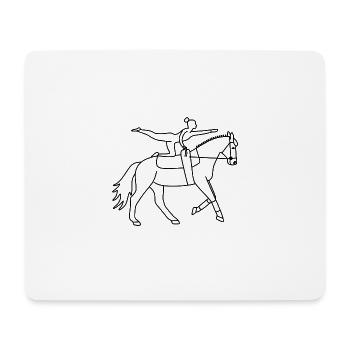 Voltigieren - Volti Pferd - Sport auf dem Pferd - Mousepad (Querformat) - Weiß - Vorne