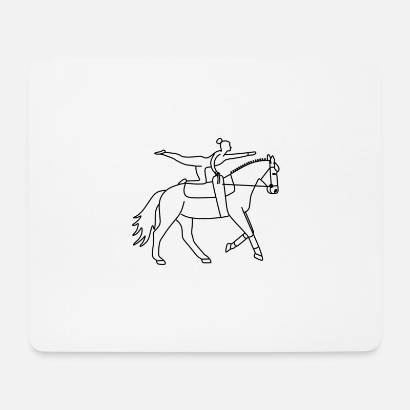 Voltigieren - Volti Pferd - Sport auf dem Pferd - Mousepad (Querformat) - Weiß