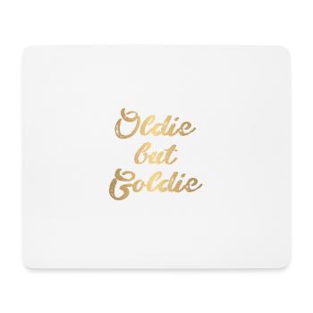 oldie but goldie,gold,oldie,oldtimer - Mousepad (Querformat) - Weiß - Vorne