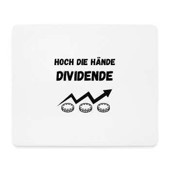 Hoch die Hände Dividende - Mousepad (Querformat) - Weiß - Vorne