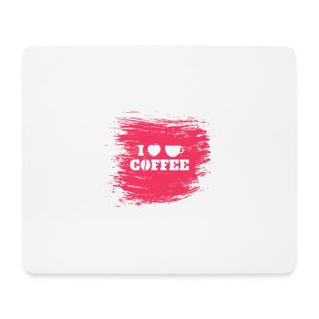 Kaffee-Liebe - Mousepad (Querformat) - Weiß - Vorne