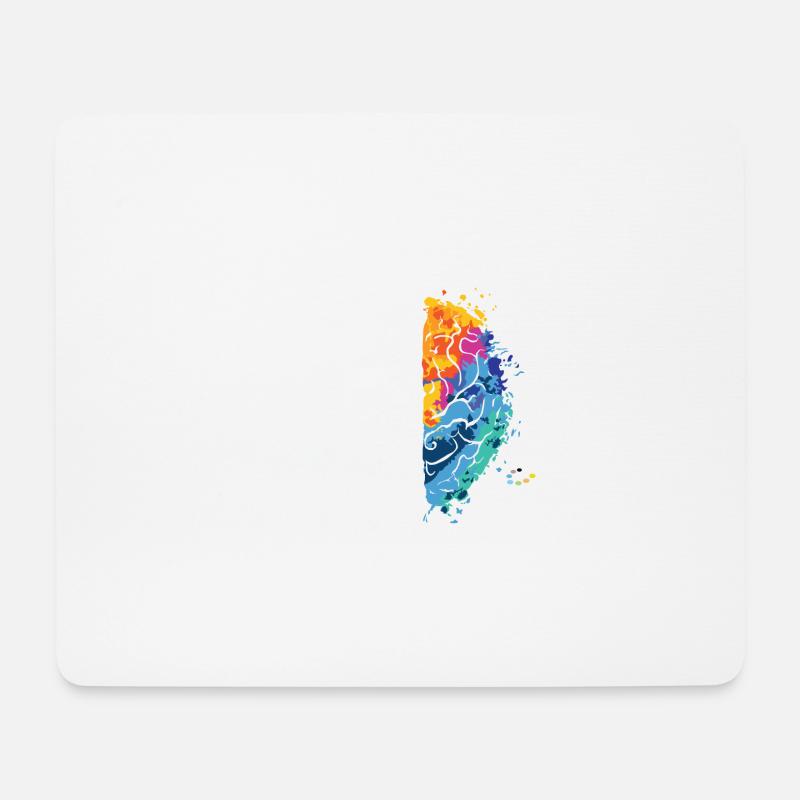 Half and half helped - Mouse Pad (horizontal) - white