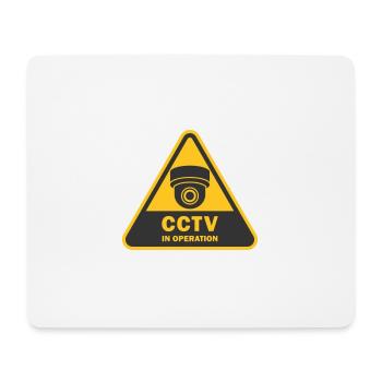 Security cameras in use symbol icon. Fixed CCTV - Mouse Pad (horizontal) - white - Front