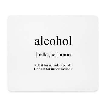 Alcohol (Alkohol) Definition Dictionary - Mousepad (Querformat) - Weiß - Vorne