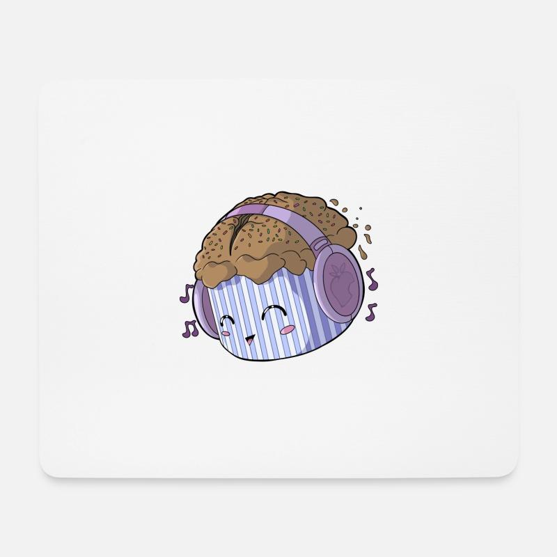 Musik Muffin - Mousepad (Querformat) - Weiß