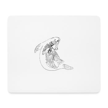 Unique Whale - Mousepad (Querformat) - Weiß - Vorne
