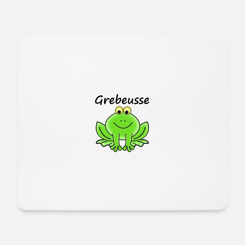 Grebeusse - Mousepad (Querformat) - Weiß