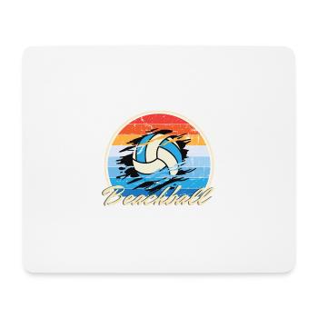 Beachball Ocean vintage ball multi couleur B-Day gif - Tapis de souris (format paysage) - blanc - Devant