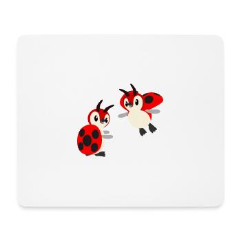Marienkäferpinguine - Mousepad (Querformat) - Weiß - Vorne