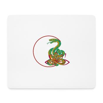 Serpent de vie - Tapis de souris (format paysage) - blanc - Devant