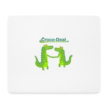 Crocodeal - Tapis de souris (format paysage) - blanc - Devant