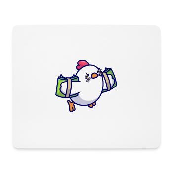 Cash Chick Mascot with Dollar Eyes - Mouse Pad (horizontal) - white - Front