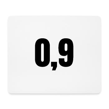 0,9 - Mousepad (Querformat) - Weiß - Vorne
