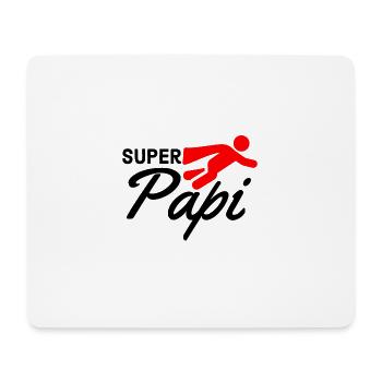 Super Daddy Text with Figure Airplane Red Gift Idea - Mouse Pad (horizontal) - white - Front