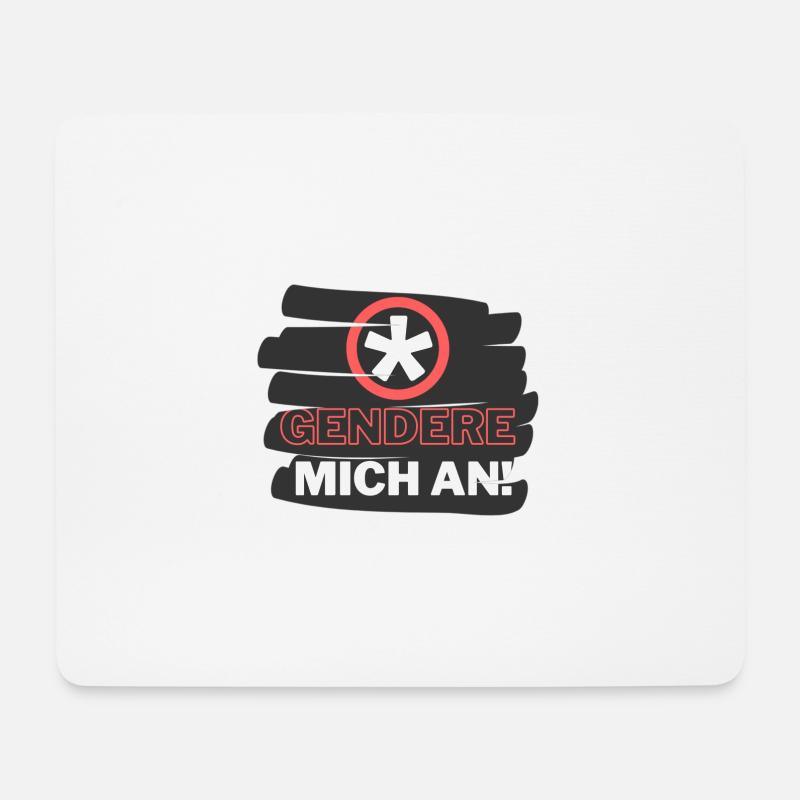 Gendern ist cool - Mousepad (Querformat) - Weiß