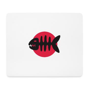 Angry Fish - Mousepad (Querformat) - Weiß - Vorne