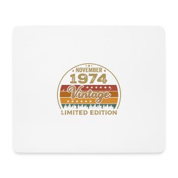 November 1974 - Geburtstagsgeschenk November 1974 - Mousepad (Querformat) - Weiß - Vorne