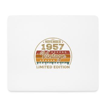 November 1957 - Geburtstagsgeschenk November 1957 - Mousepad (Querformat) - Weiß - Vorne