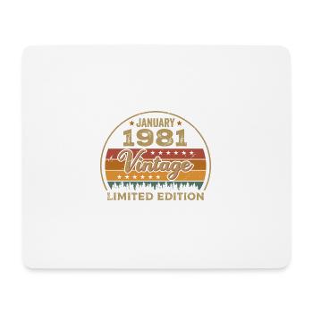 Legenden wurden im Januar 1981 geboren,Januar 1981 - Mousepad (Querformat) - Weiß - Vorne