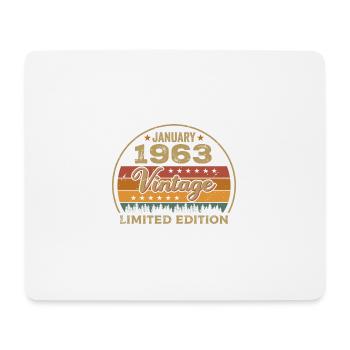 Legends were born in January 1963,January 1963 - Mouse Pad (horizontal) - white - Front