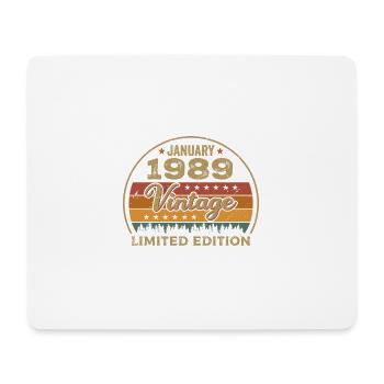 Legends were born in January 1989,January 1989 - Mouse Pad (horizontal) - white - Front