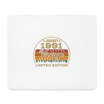 Legenden wurden im Januar 1991 geboren,Januar 1991 - Mousepad (Querformat) - Weiß - Vorne