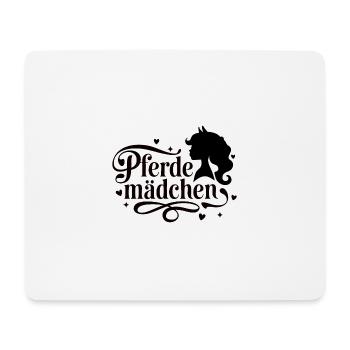 Pferdemädchen - Mädchen liebt Pferde - Mousepad (Querformat) - Weiß - Vorne