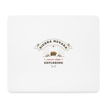 Sierra Nevada Vintage USA Bär Berge Geschenk - Mousepad (Querformat) - Weiß - Vorne