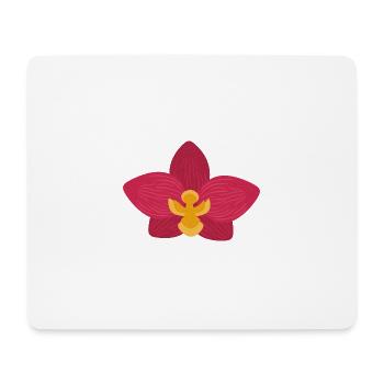 Orchid Flower - Mouse Pad (horizontal) - white - Front