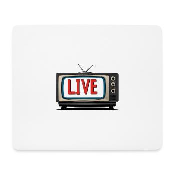 Live TV Television Streamer Livestream - Mouse Pad (horizontal) - white - Front