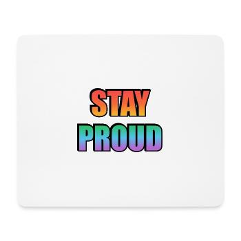 Stay Proud Gradient Text Design - Mouse Pad (horizontal) - white - Front