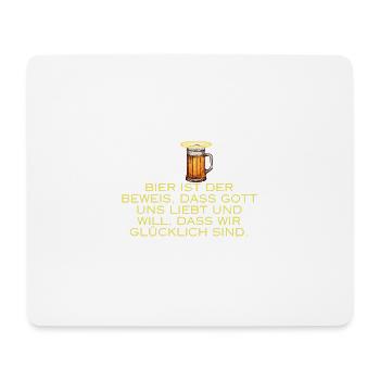 Bier ist Heilig - Mousepad (Querformat) - Weiß - Vorne